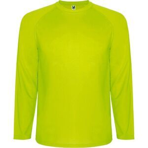 Roly Childrens/Kids Montecarlo Long-Sleeved Sports T-Shirt / Fluorescent Yellow